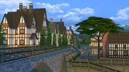 Windenburg bridge and homes