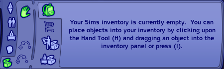 where is the family inventory on sims 3