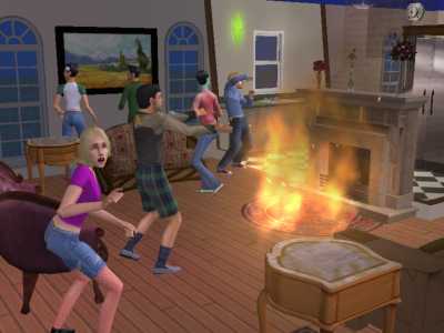 how to start fire sims 4
