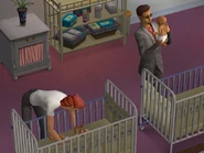 Nighat and Flamenco holding the Caliente sisters as babies.