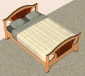 A bed in The Sims 2.
