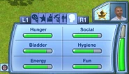 Motives as they appear in The Sims 3 (console).