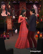 Mortimer slow dancing with Bella in a promotional image for Valentine's Day 2023