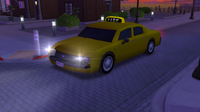 A taxicab in San Myshuno