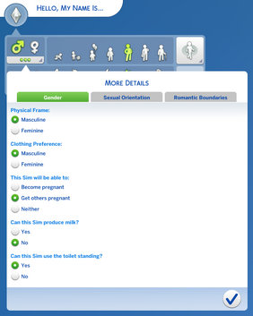 TS4 customize gender