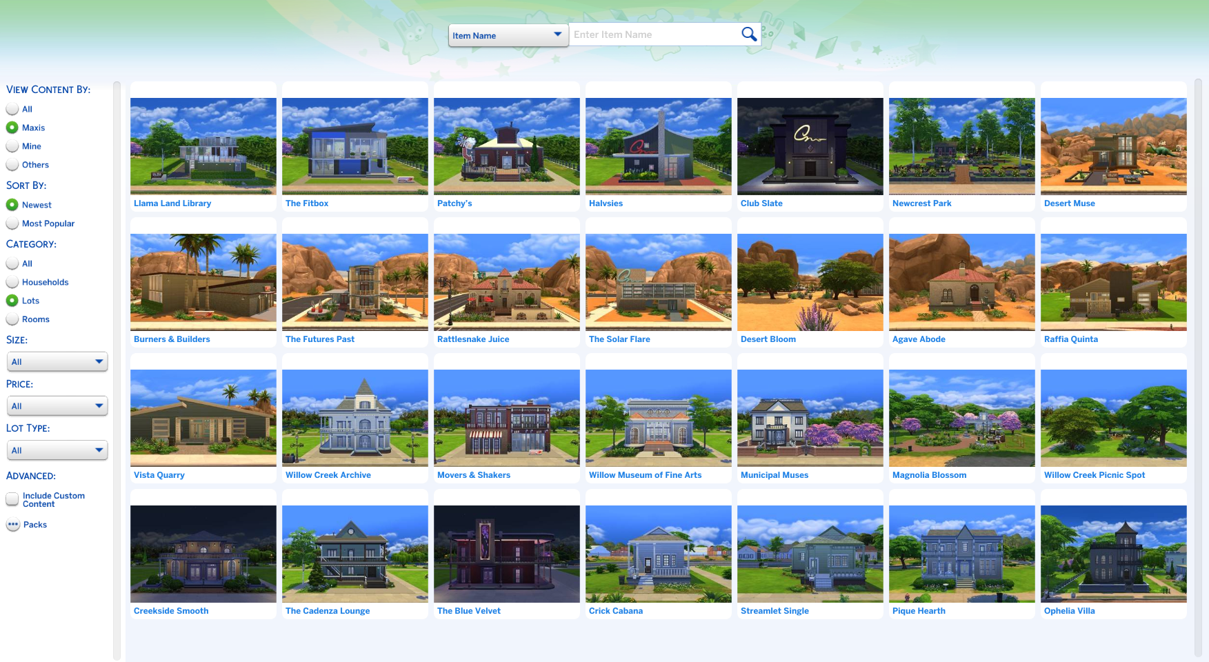 sims 4 more lots