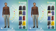 Beta screenshot of locked knitted CAS items