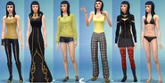 Lilith Vatore CAS.png (1.41 MB) Lilith's default outfits in CAS