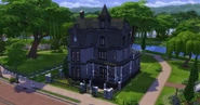 The Goth home in The Sims 4