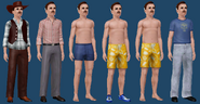 Gaylord's outfits when resurrected, note the glitched hair