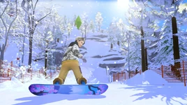 Snowy-escape-screen-snowboarding