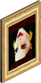 A picture of the icon of the upside-down face plague