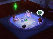 Puck on a hot tub with Hermia Capp, along with Romeo Monty and Juliette Capp