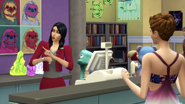 Bella working at a retail store in The Sims 4 Get to Work: Official Retail Gameplay Trailer