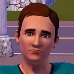 Крупный план Кристофера Стила, молодого персонажа из The Sims 3.