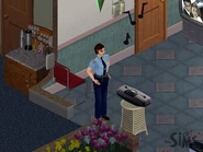 Betty dressed as a police officer