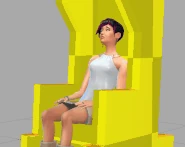 Beta del movimiento de la mecedora con un Sim adulto