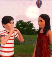 Mortimer and Bella making funny faces in The Sims 4: Create A Sim Official Gameplay trailer