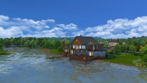 The island along the lake overlooking Love Highland.