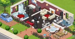 A preview of one of the houses from The Sims Social on their Facebook page, before the game released.