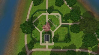 Aerial view of the Old Town Cemetery