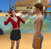 Mermaid (in human form) using "Charmer's Lullaby" on a Sim.