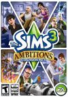 The Sims 3 Ambitions American box art