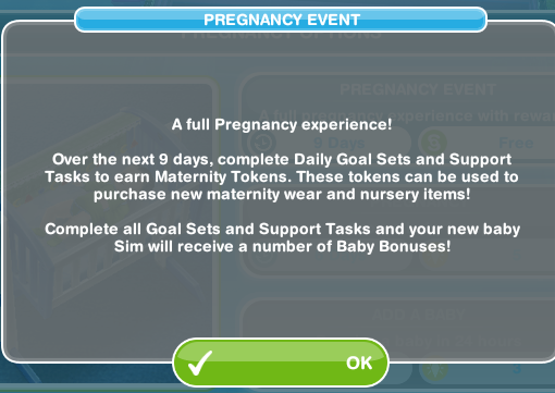 Sims FreePlay pregnancy event glitch :( : r/simsfreeplay