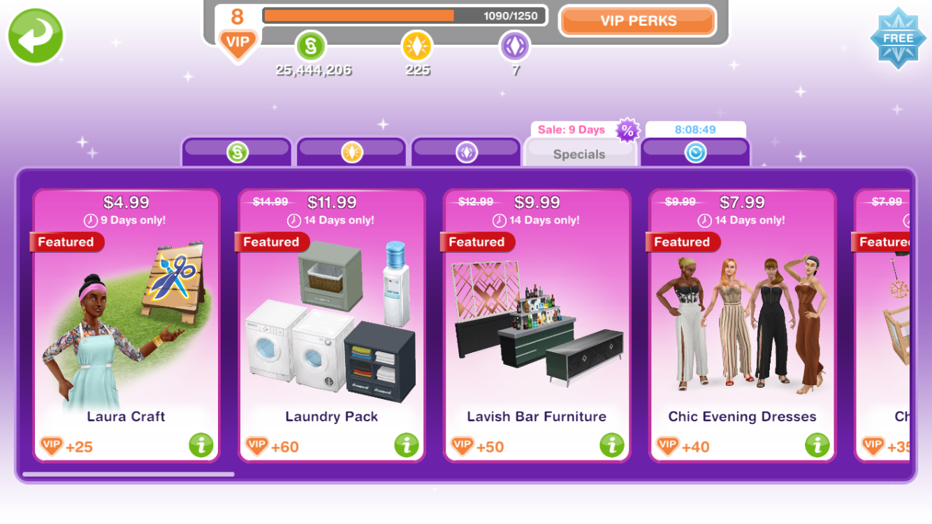 The Online Store, The Sims Freeplay Wiki