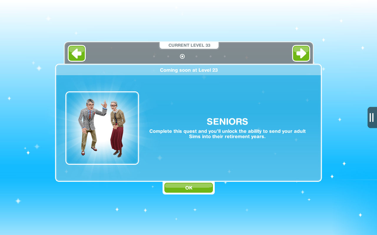 Sims Freeplay Quests and Tips: Quest: Seniors