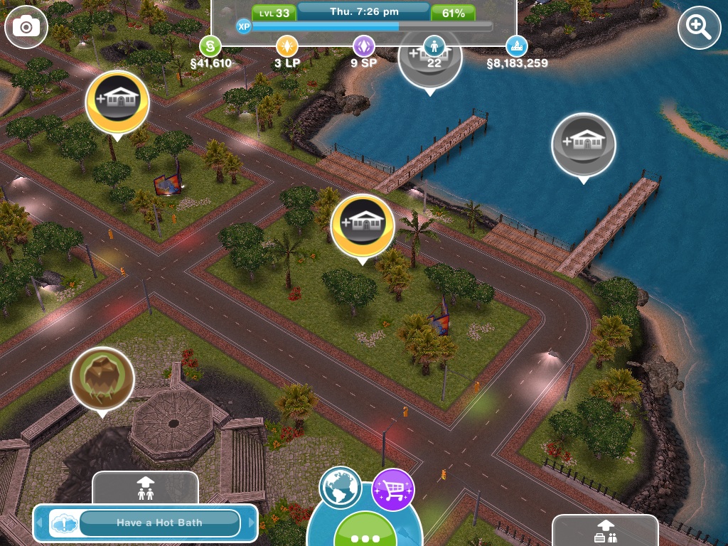 where is the globe on sims freeplay