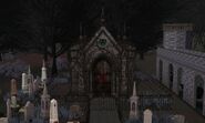 Mausoléu do Cemitério Medonho em Midnight Hollow.