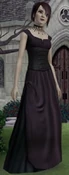 Cornélia em sua roupa formal.