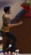 Aparência original de Don no gameplay do The Sims 4.