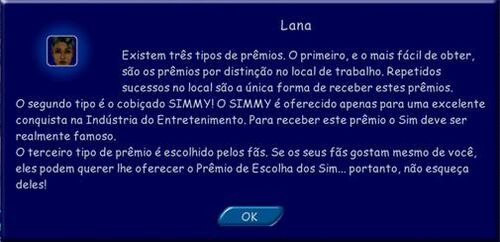 Lana fala sobre prêmios.