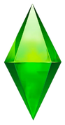 O plumbob desfeito da fase Olympus do jogo.