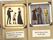 A Família Caixão em The Sims 3 (à esquerda).