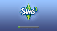 Tela de carregamento de The Sims 3.