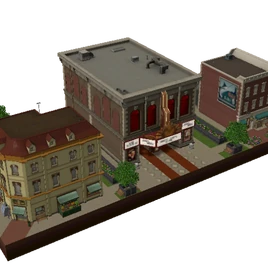 Praça Mirabela- livraria, teatro e mercearia