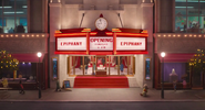 The entrance to the theater.