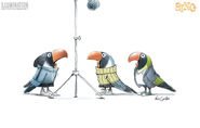 Early concept art of the "Lollipop" singing Puffins.