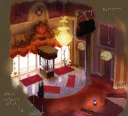 The Moon Theater interior; in this stage of development, Buster was named "Isaac".