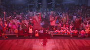 The audience cheering after Ash's performance of "Set It All Free".