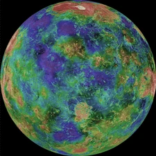 mapa de la superficie de venus