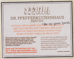 Frau Pfefferkuchenhaus Dentist