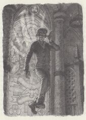 Puck, making a surprise appearance at Sabrina's wedding to Bradley 13 years later