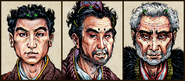 Raven shaman portrait set from Ride Like the Wind. Note the beard!