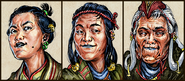 Raven shaman portrait set from Ride Like the Wind. Raven shamans, like the Antlers, don't stress androgyny as much as regular shamans.