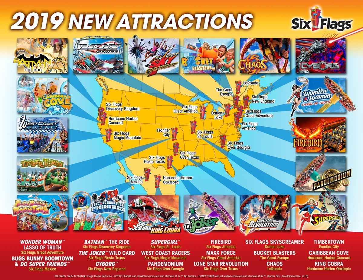 Six Flags 2019 New Attractions Six Flags Wiki Fandom