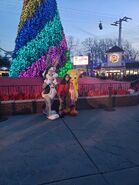Tweety and Bugs Bunny at Six Flags Great Adventure's Holiday in the Park